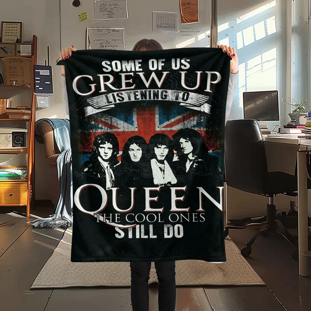 1PC Classic rock bands Print FlAannel Blanket, High quality Comfortable for All Seasons, Home Decor, Warmth and Comfort