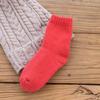 Unisex Thick Wool Terry Socks: Large Size, Warm, Mid-Tube, Solid Colors, Plus Velvet for Autumn and Winter