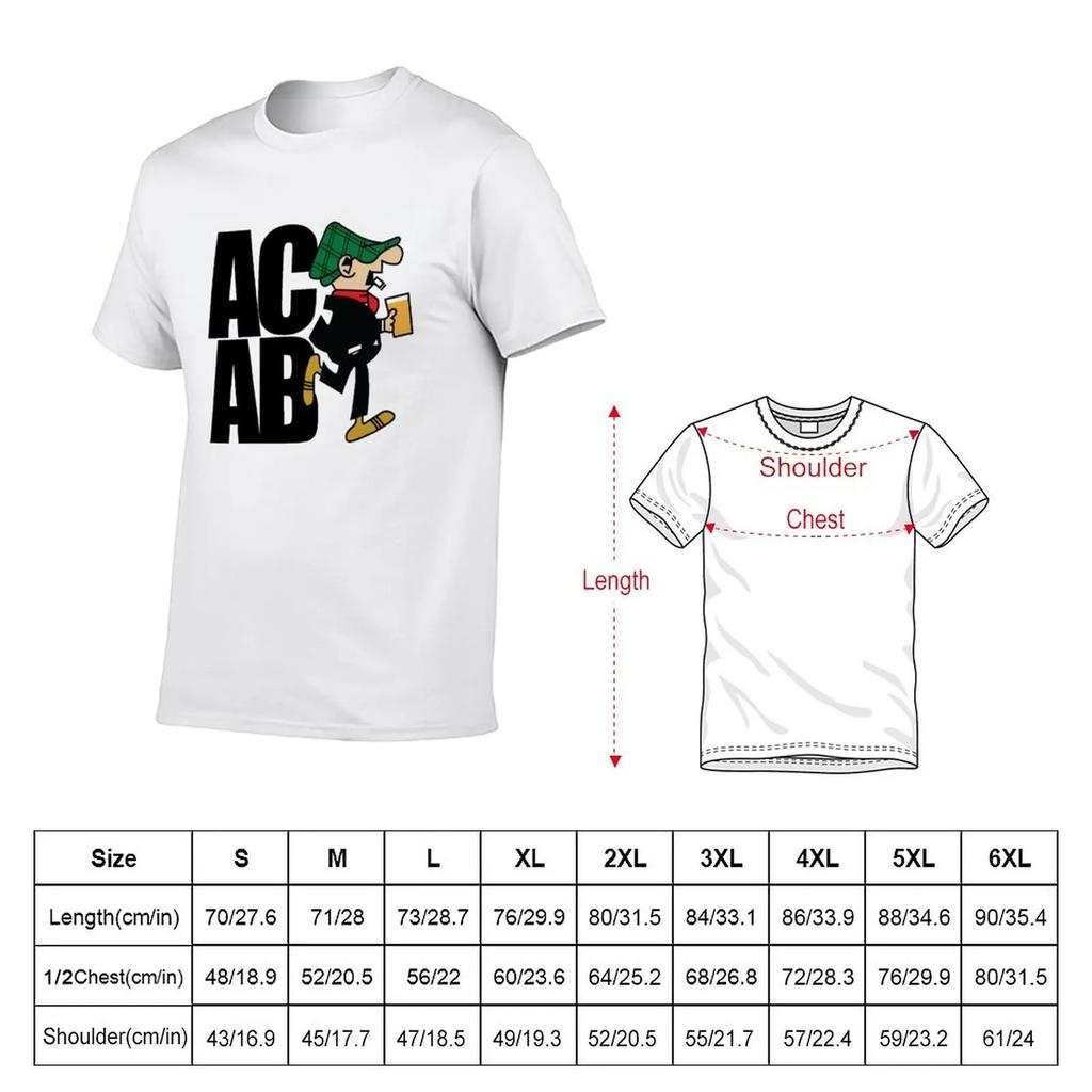 Neues Andy Capp - ACAB T-Shirt schnelltrocknendes Shirt ästhetische Kleidung T-Shirts Jungen Tierdruck-Shirt Sweatshirts, Männer