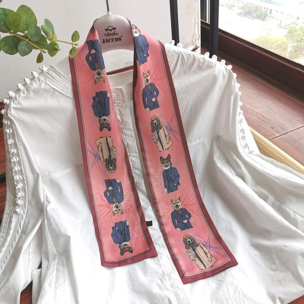 Hair Band Women Tie Hair Silk Scarf Silk Ribbon Headgear Internet Celebrity New Streamer French Long Silk Scarf Small Scarf Hair Strap