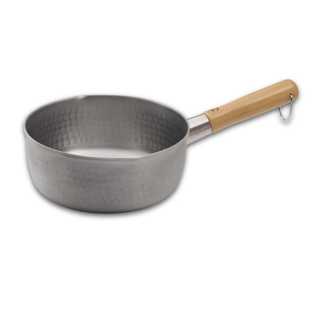 Takumi JAPAN Stainless Steel Made in IH and Gas Stove Stainless Steel Magma Plate Single Handle Pan Saucepan, 20cm, Japan, Compatible, Material,