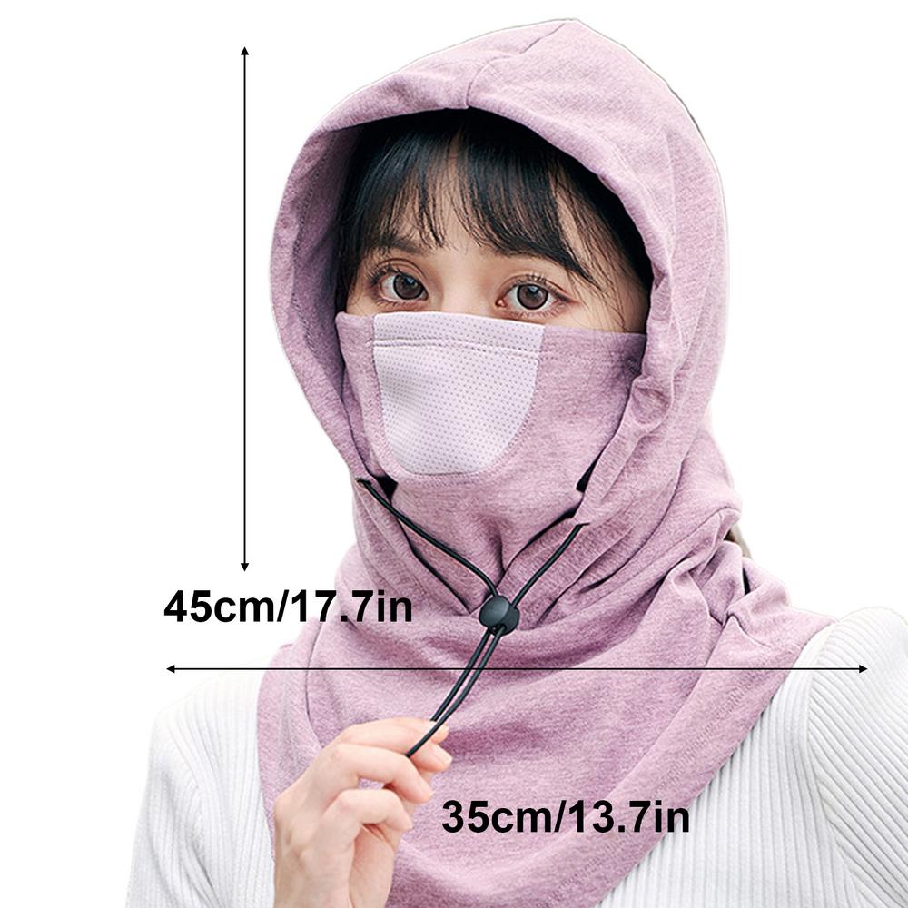 Sun Protection Face Cover Breathable UV Protection Hood Windproof Anti-UV Hood Cycling Face Covering Adjustable For Hiking