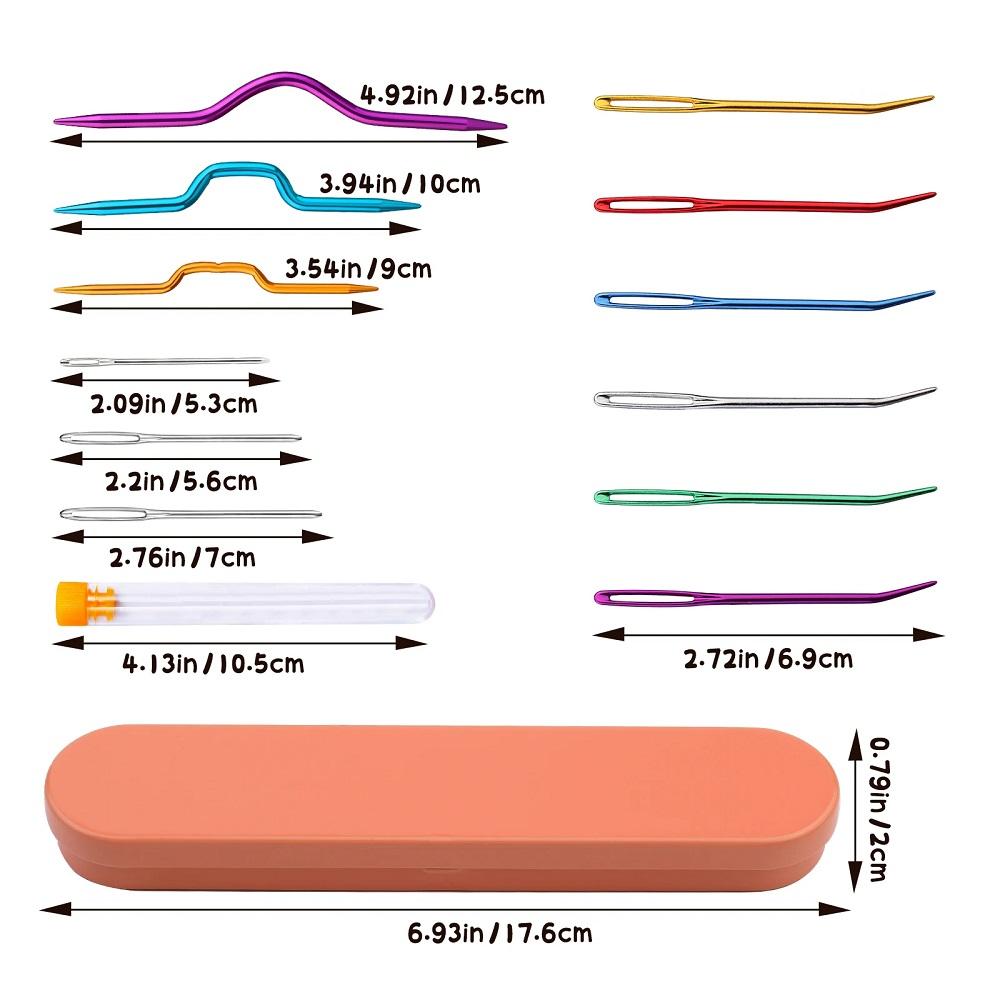 Professional Crochet Knitting Set with Large-Eye Blunt Needle Darning Needle Storage Box Yarn Needle Tapestry Needles Kit