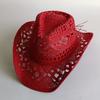 Zomer Boheemse Schelp Stro Hoed Strand Vrouwen Mannen Cowboy Hoeden Houten Kralen Uitgesneden Westerse Brede Rand Zon Hoed Vakantie Pet