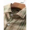 American vintage Washed Sanding Plaid Shirts Men's Long sleeve Spring and Autumn Stacked Outerwear Foreign Trade Men's Casual Shirt
