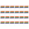 24Sets Mini Pride Flags Color Lasting Small Lightweight Gay Pride Flags for Festival Party Holiday Parading Decorations