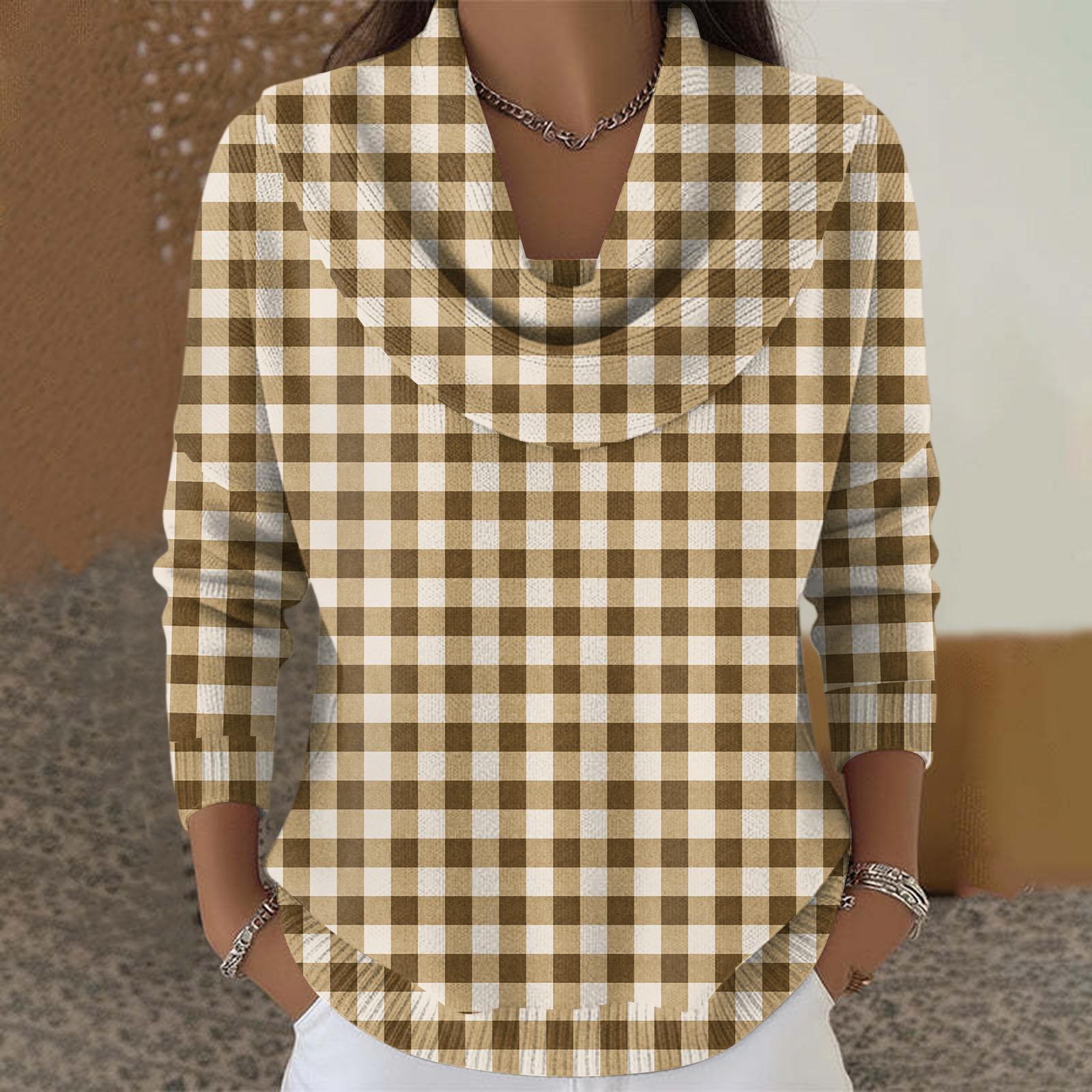 

Women s Casual And Fashionable Round Neck Long Sleeved Printed Top Sweater S жовтий