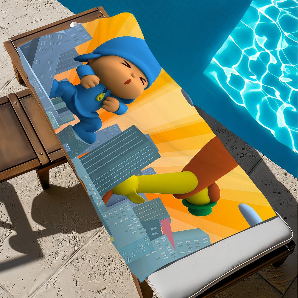 

Towel Beach P-P-PocoyoS-ES Bath Quick-Drying Lightweight Cartoon Portable Sauna Camping P Swim Pool Travel W40*H60(CM)