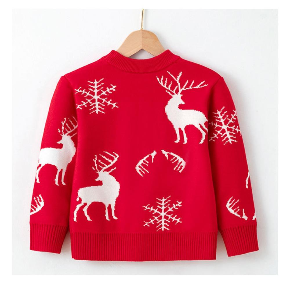 Autumn/Winter New Arrivals: Boys' and Girls' Knitted Sweaters Christmas Snowflake and Reindeer Children's Jumpers