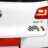 2 Pieces of Italian National Racing Flag Logo Car Stickers, Designed with Flags As the Design Concept, Suitable for All Car Decoration Accessories