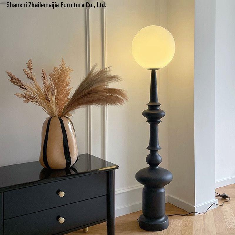 Mid-Century Italian Standing Floor Lamp - Retro Design with Roman Column for Living Room, Bedroom, or Sofa Side.