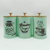 3pcs Metal Coffee Canister Set Large Capacity White Pink Green Tea Containers with Lid Moisture-proof Sugar Canister Home Use