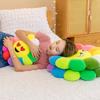 Colorful Sunflower Seat Cushion Petal Expression Pillow Creative Plush Toy Sofa Cushion