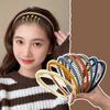 Women Simple Colorful Matte Toothed Hairbands Broken Hair Finishing Headband Outdoor Hair Hoop Headwear  Hair Accessories