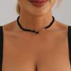 Schmuck Wind Heterosexuell Glas Reisperlen Exquisit Liebe Zirkon Schlüsselbeinkette Süße Coole Halskette