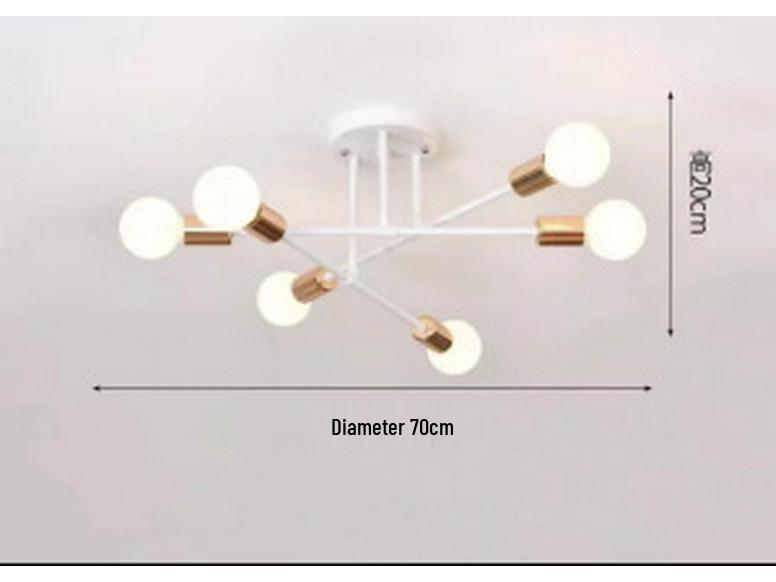 Nordic Modern Ceiling Light: Warm, Romantic, Creative Lighting for Small Bedrooms and Living Rooms.