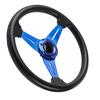 14in 350mm Universal Aluminum PU Leather Car Sport Racing Drift Steering Wheel Blue