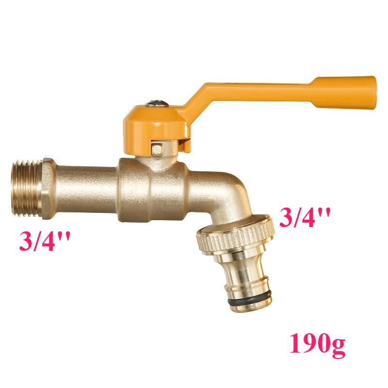 Garden Tools Brass Water Faucet 1/2" Outside Supply Taps Ball Valve& Inside Used Easy Turn On/Off Lever Handle Watering