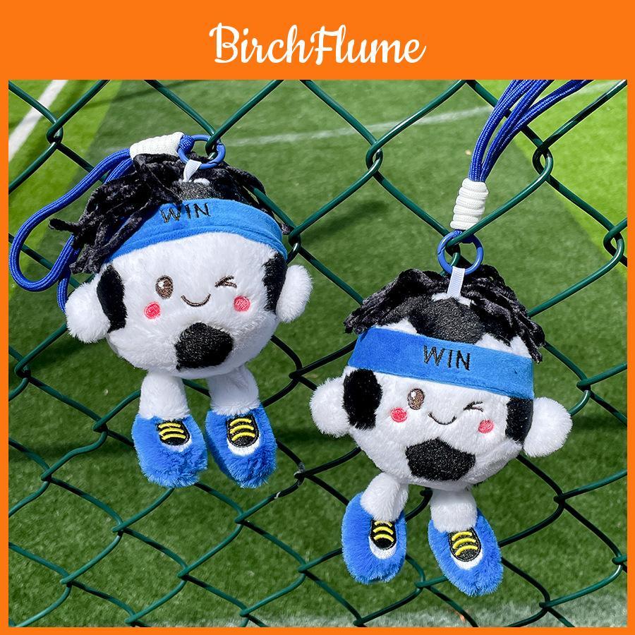 Cute Embroidered Football Plush Keychain With Pp Cotton Filling For Gifts And Decor