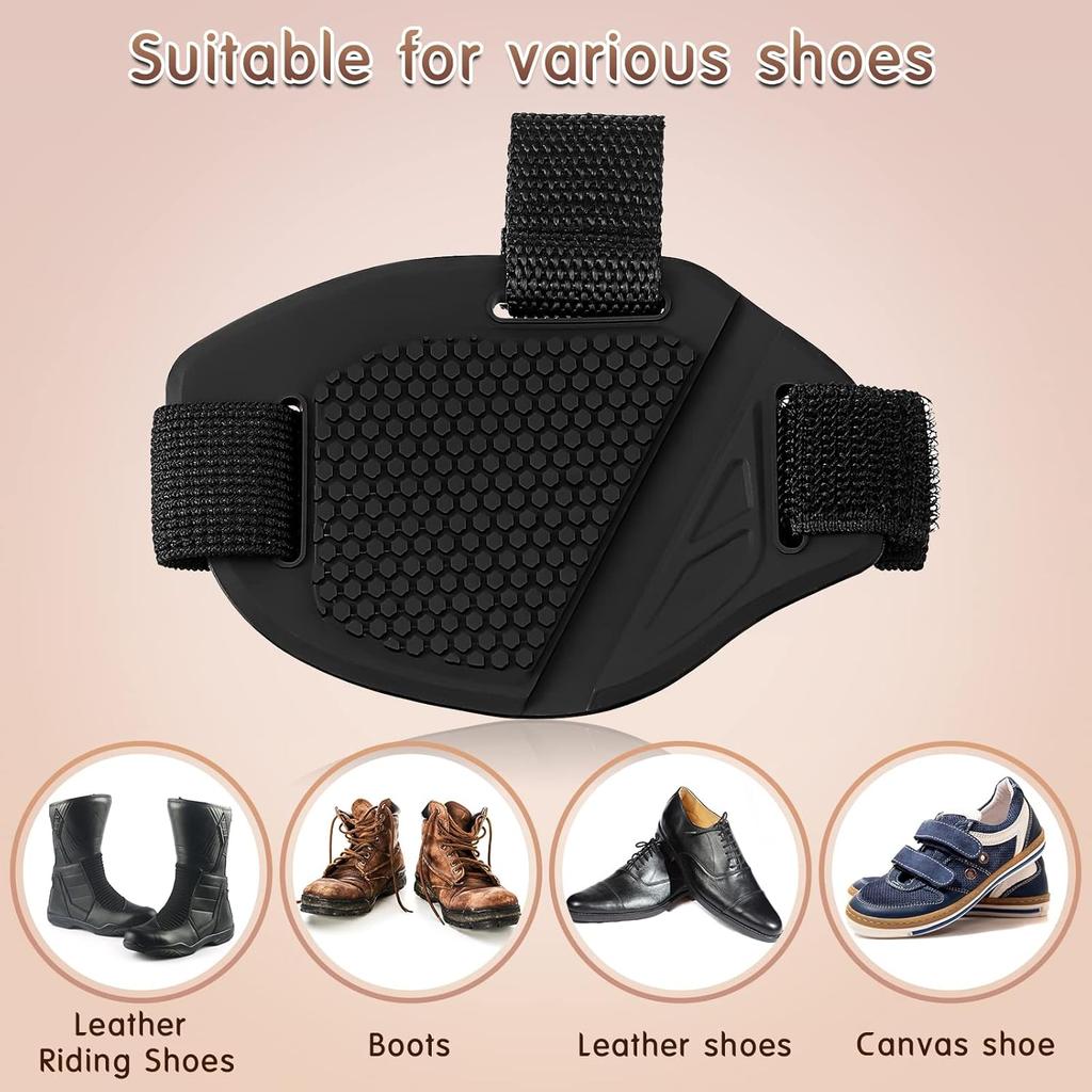 Frienda 4 Pieces Motorcycle Shifter Pad Boot Cover Black Motorcycle Shoe Cover Rubber Shoe Protector Pads For Men Women Gear Accessories