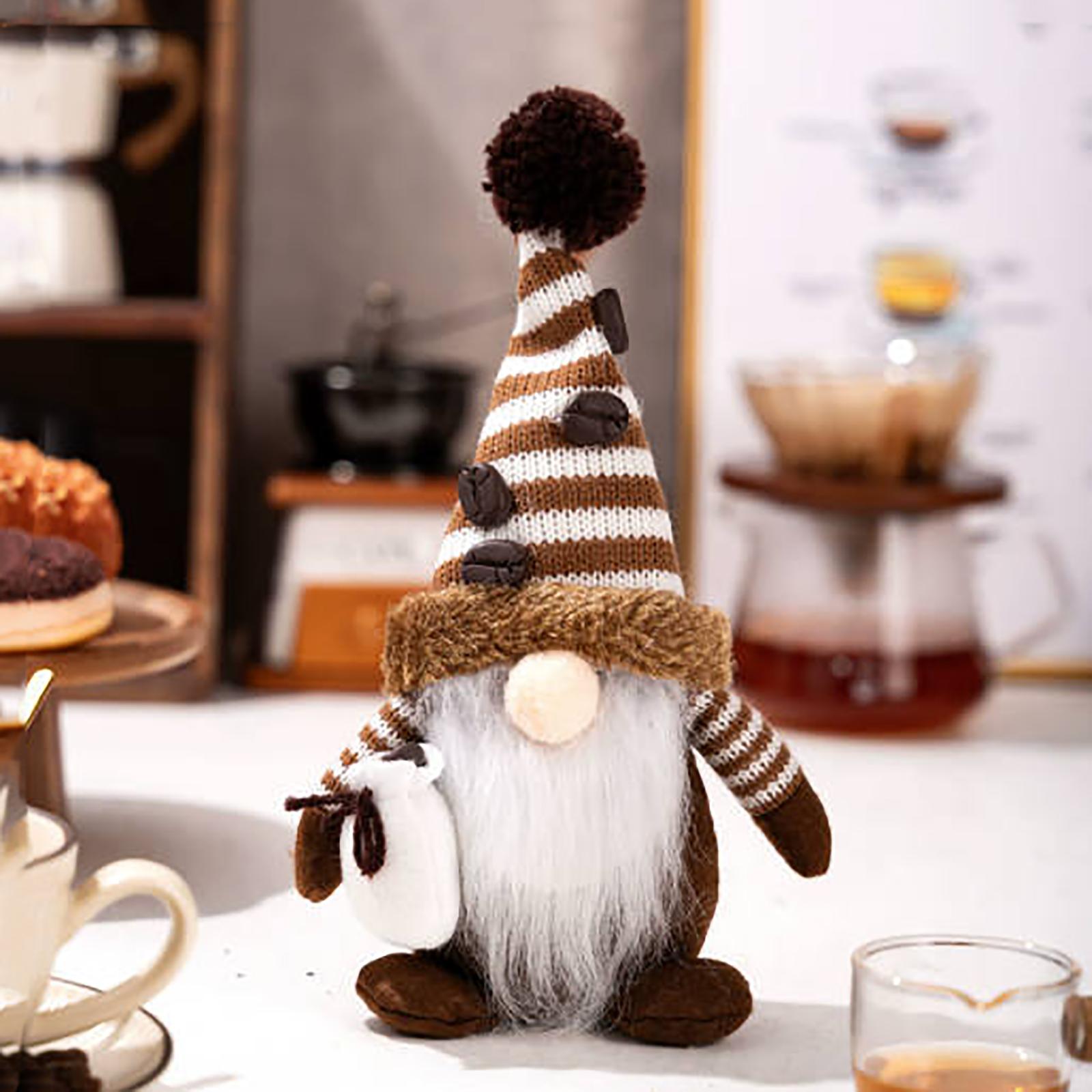 

Кофейный гном Украшение для кофейного бара Аксессуары для кофейного бара Весенне-летнее украшение гном One Size