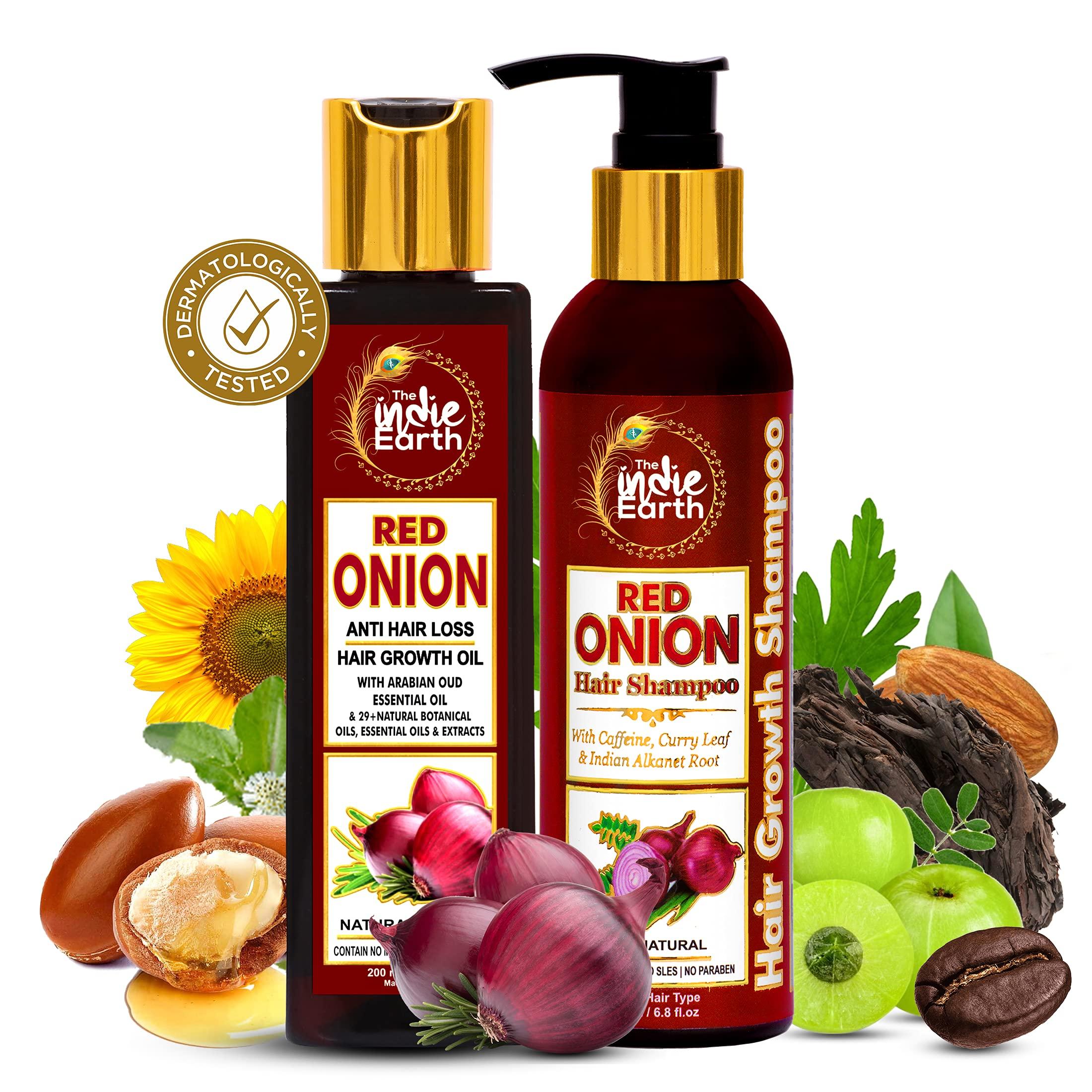 The Indie Earth Red Onion Anti Hair Loss & Hair Growth Combo Total 400ML