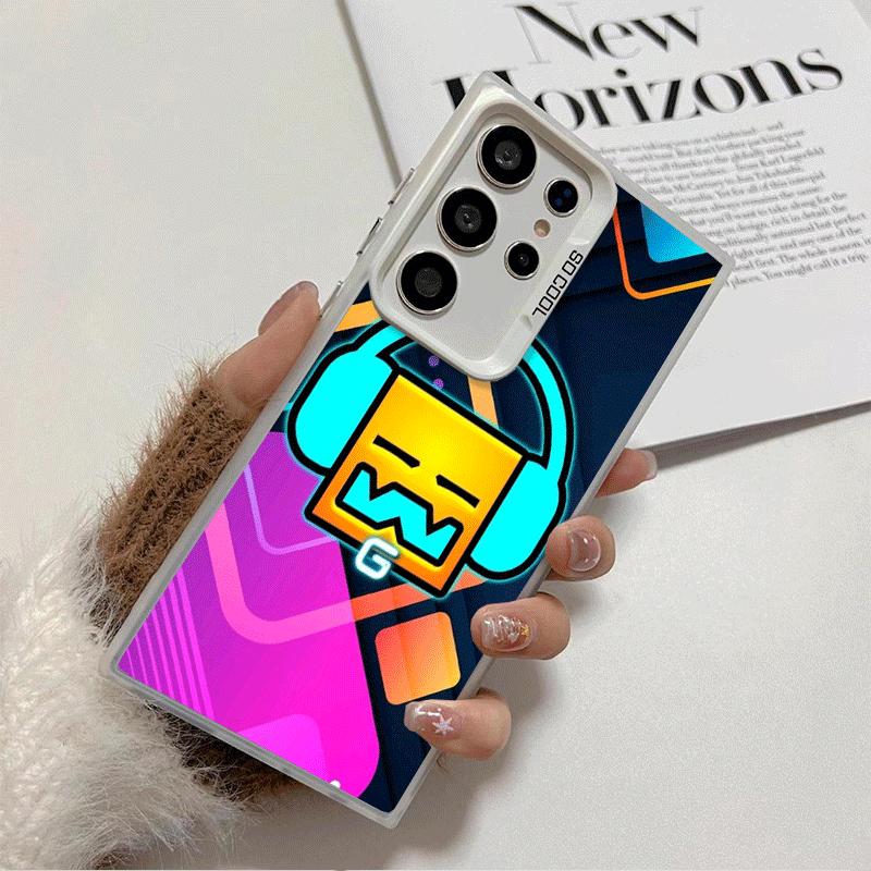 Geometry Dash Spiel Stoßfeste Handyhülle für Samsung Galaxy S26 Edge S25 Ultra S24 FE S23 Plus S21 Hülle Sturzfest Fundas