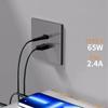 Universelle 2-Port 30W 65W Typ-C Super-Schnelllade-Wandsteckdose, Weiß/gold/grau/schwarz UK 2,4A USB C Steckeradapter 220V Steckdose