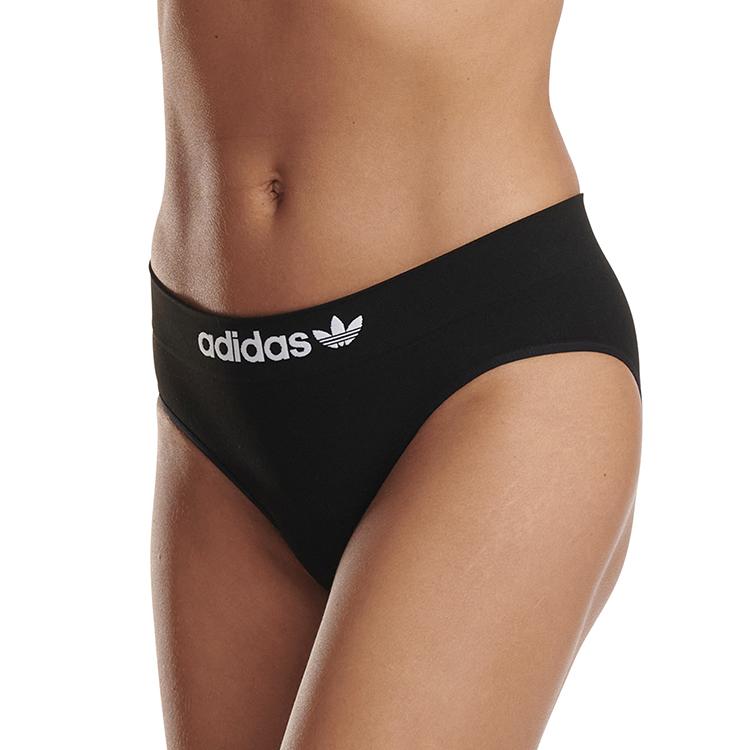 adidas Originals Full Coverage Elastic Comfortable Autumn Thin Antibacterial Triangle Underwear 2-Pack Women Underwear Black 4A4P67-908