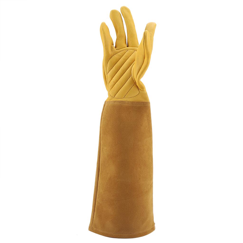 Rose Pruning Gardening Leather Gloves Wearproof Puncture Proof Long Work Glove