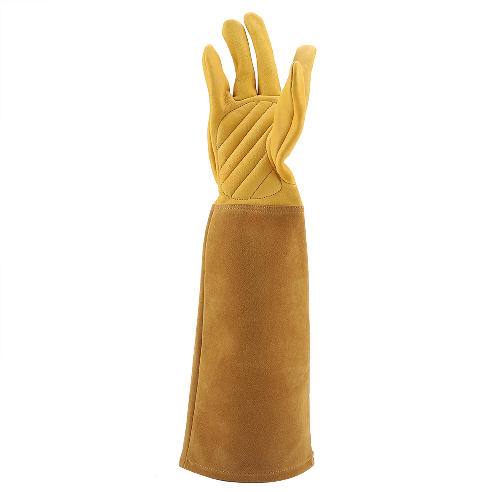 

Rose Pruning Gardening Leather Gloves Wearproof Puncture Proof Long Work Glove Type 2