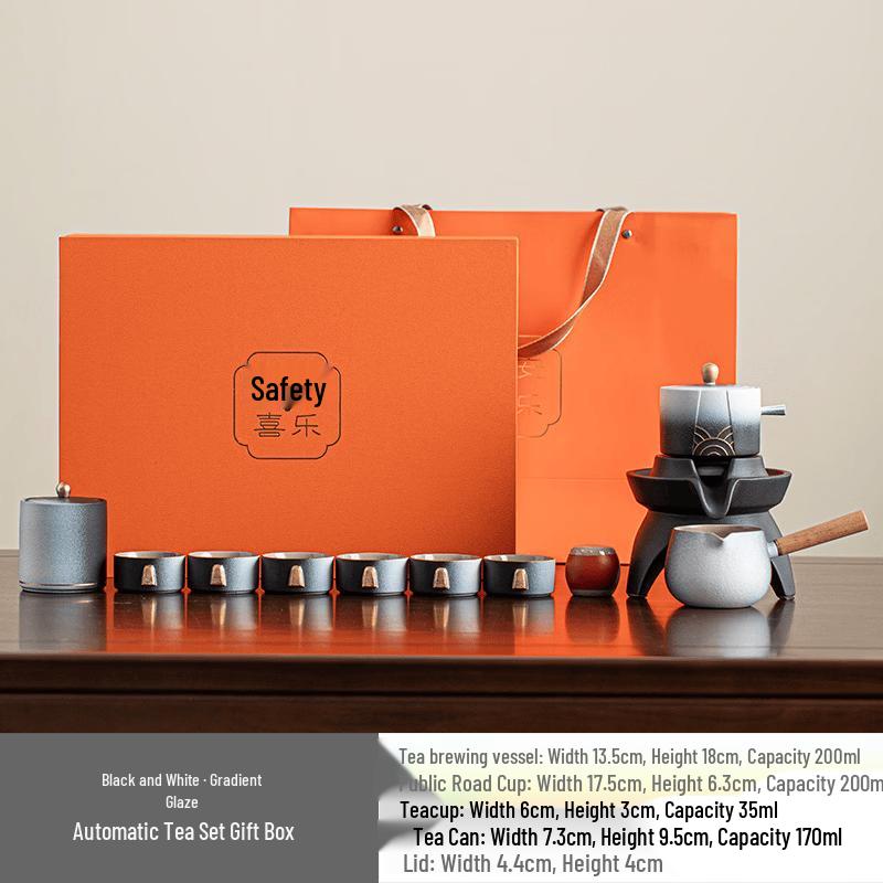 Chaxun Automatic Ceramic Gongfu Tea Set with Kiln-Fired Glaze