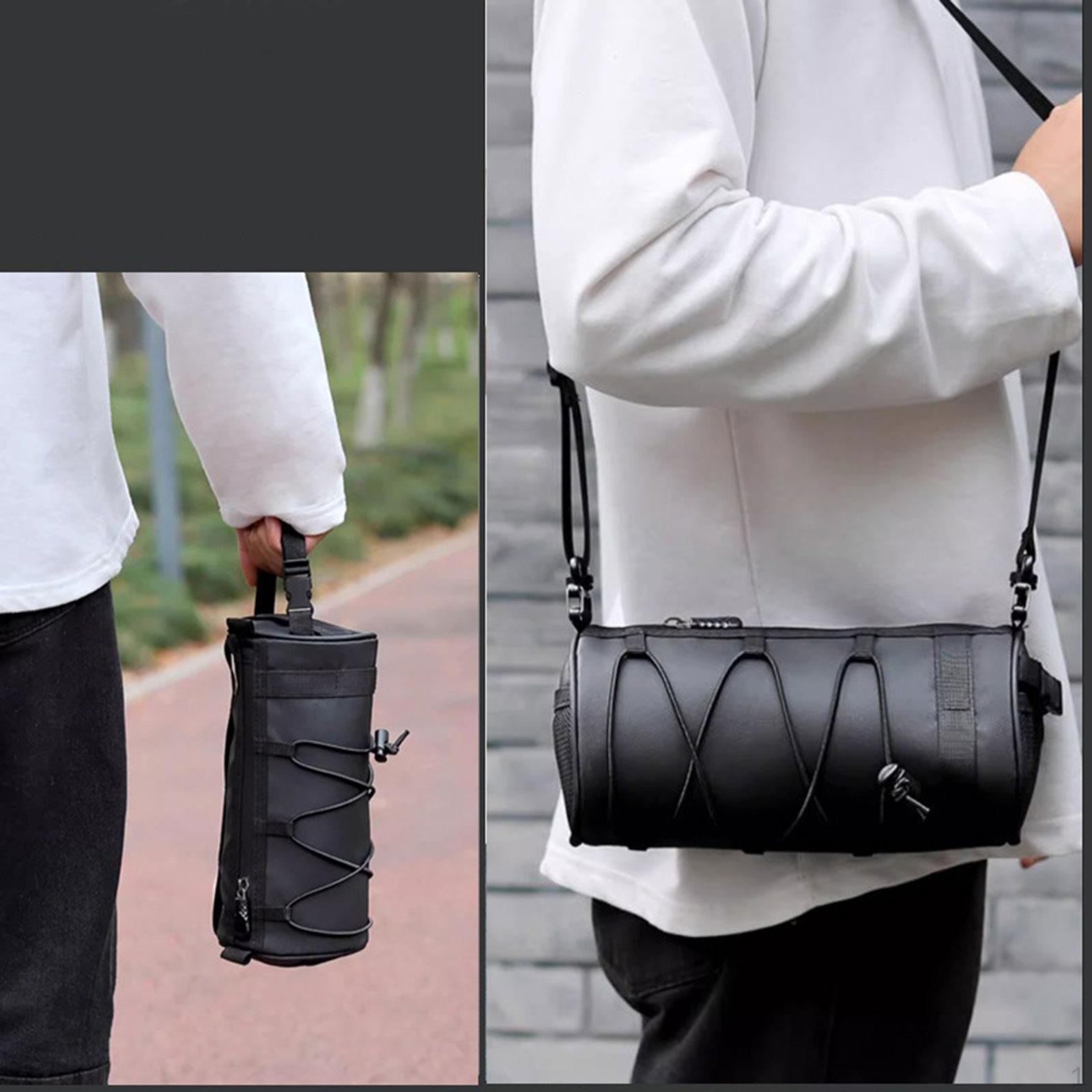 

Велосипедная передняя сумка с плечевым ремнем для хранения на руле Black