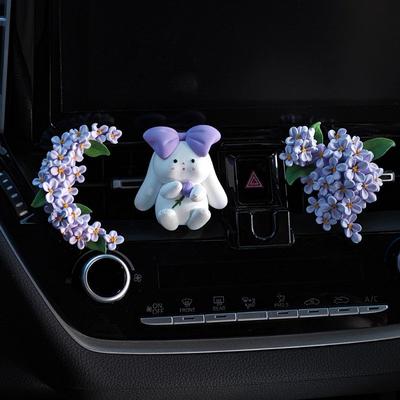 New Car Air Freshener Car Vent Decoration Perfume Diffuser Stone Little Rabbit Car Interior Fragrance Ornament for Women