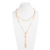 Fashion Imitation Pearl Crystal Long Chain Necklace, Small Fragrant Wind Rose Flowers Stacked Sweater Chain