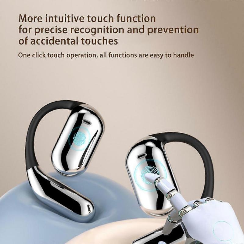 Q16 Pro Full Color Touch Screen Bluetooth 5.4 Earphones Open Ear Wireless Headphones