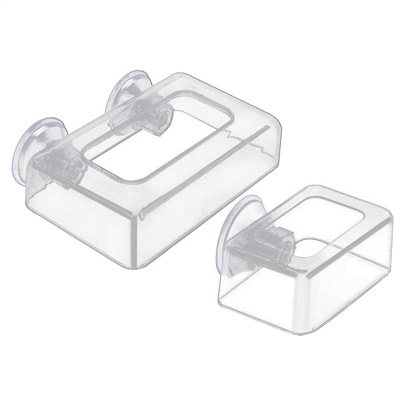 Acrylic Fish Food Feeder Aquarium Feeding Ring Fish Tank Station Floating Food Tray Accessories with Strong Suction Cups