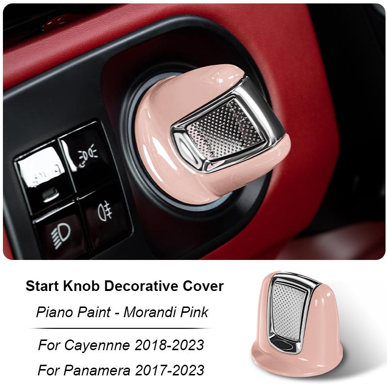Multi-color Car Ignition Start Engine Stop Button Knob Bracket Decoration Cover For Porsche Cayenne 9YA.1 Panamera 971 2017-2023