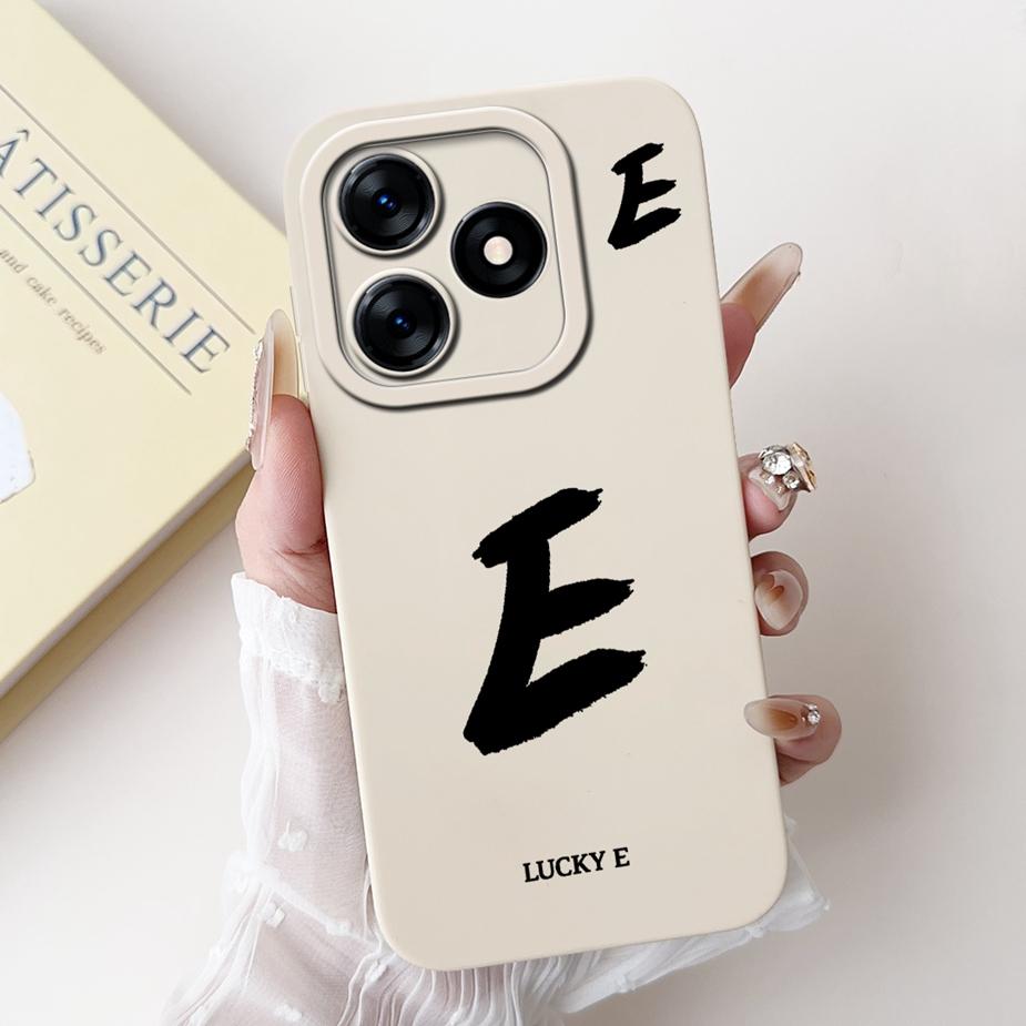 For Tecno Spark 10 4G Case Spark 10C Fashion Lucky Letters Cover Matte Phone Case For Tecno Spark 10 Pro KI7 Spark10 Soft Fundas