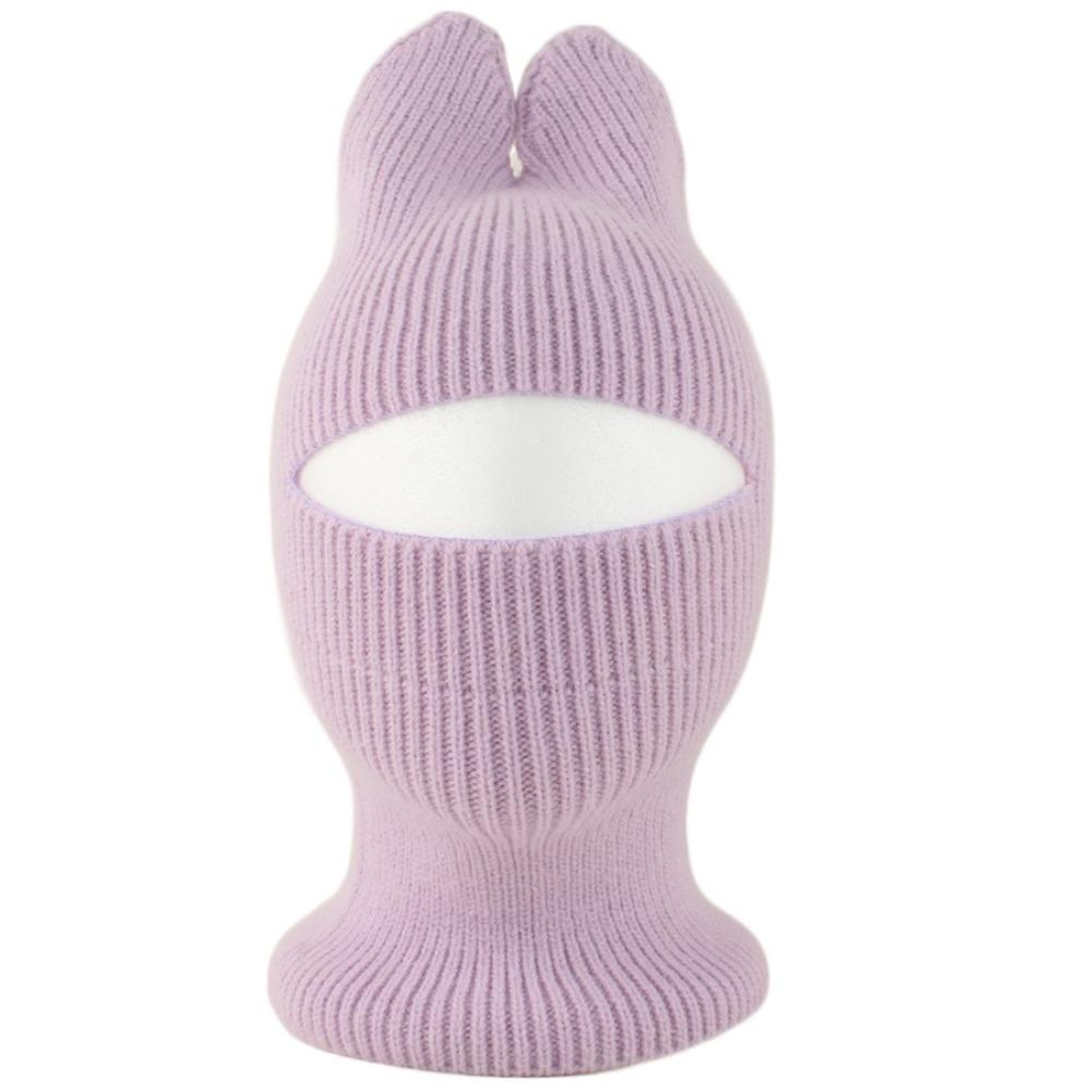 Crochet Ears Protection Hat Knitted Balaclava Hat Cute Kids Hat  Face Cover