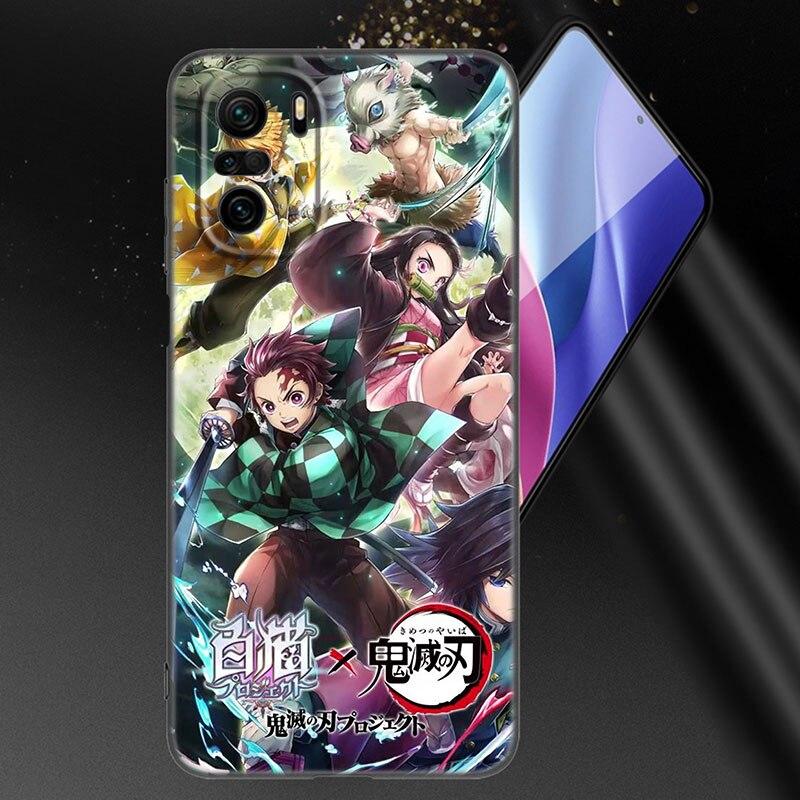 Anime Demon Slayer Kamado Tanjirou Phone Case For Xiaomi Mi POCO X3 NFC GT M4 M3 12 11T 10T Pro A3 11 Lite NE 5G 12X 11i F3