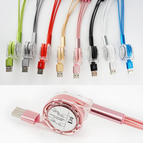 3 in 1 8 Pin 2.4A Type-c Micro-USB Fast Stable Charging Cable Cord