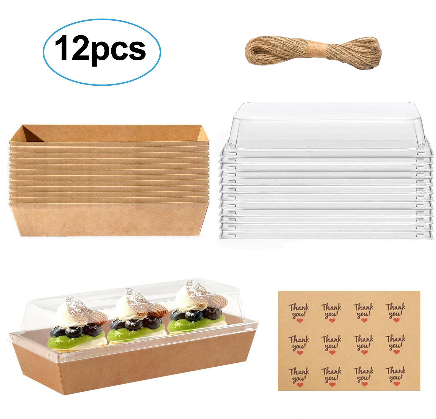 Sandwich Box With Transparent Lid Food Grade PP Plastic For Bakery Dessert Takeaway