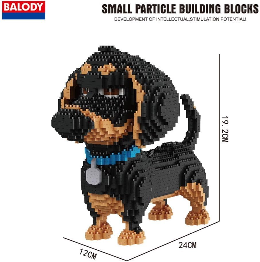 SeaRain Building Blocks Dog Animal Mini Blocks Kids DIY Gift Assembly Present (Dachshund)