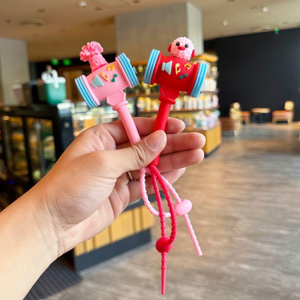 Cute PVC Sound Hammer Keychain Bag Pendant Noise Making Hammer Squeaky Hammer Pendant Collection