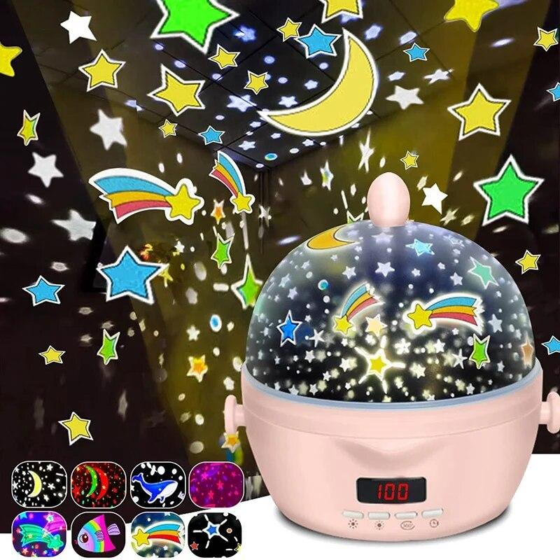 

Ночник-проектор со звездами и таймером, ночник для детей