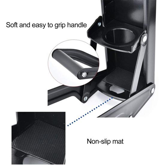 1 Set 16 Oz 500ml Can Crusher Soft Handle Wall-mounted Labor-saving Iron Beer Can Jar Plastic Bottle Presser Crushing Tool for Everyday Life