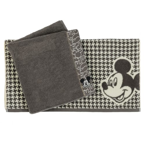 [.co.jp Exclusive] Towel Laboratory Disney Character #023 Mickey Mouse Bath Towels, Set of 2, Fluffy, Fast-Absorbent, 100% Cotton, Low Shedding, Gift,