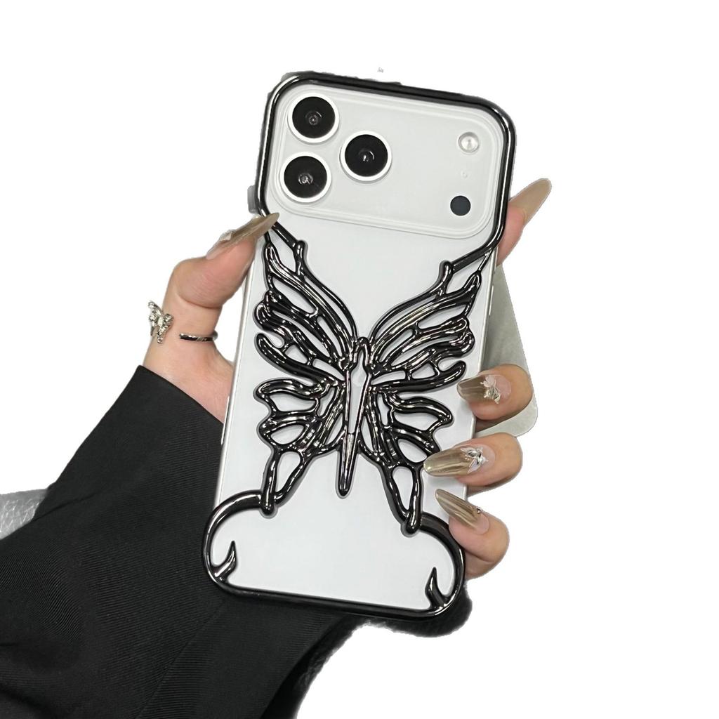 Electroplating borderless hollow butterfly iPhone11Promax mobile phone case is suitable for Apple 11 matte heat dissipation 11 soft
