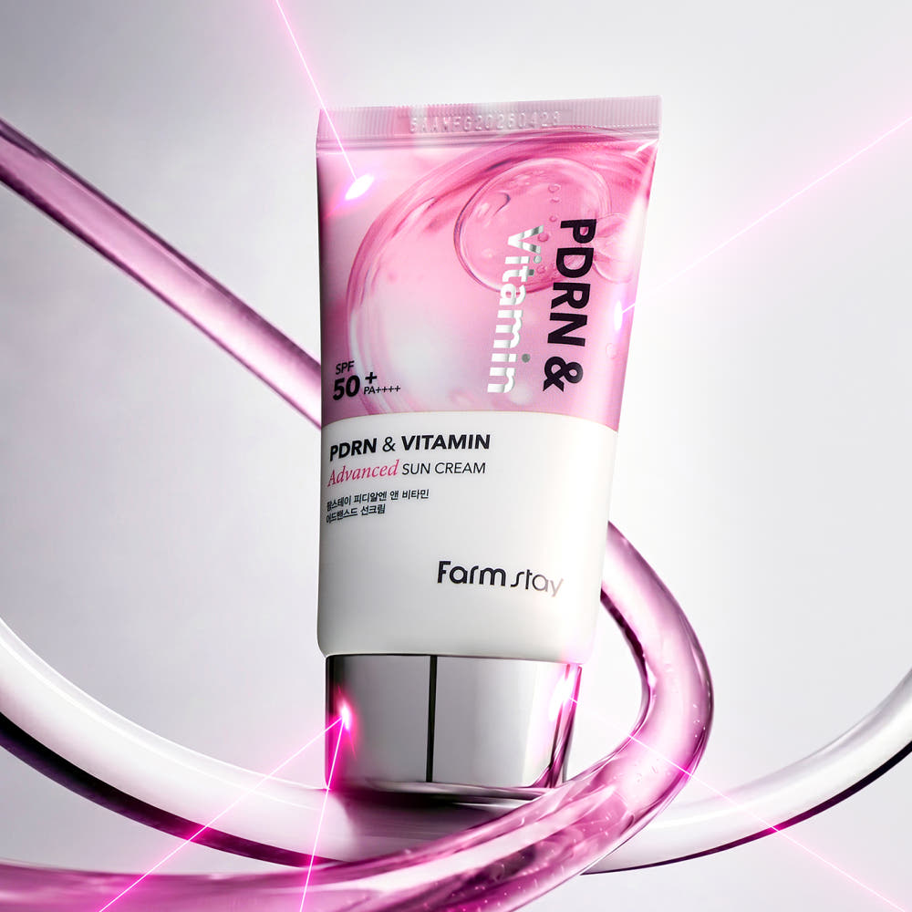 Farmstay PDRN & Vitamin Advanced Sonnencreme 50g LSF50+ PA++++ Natrium-DNA PDRN Niacinamid Vitamin C Hyaluronsäure Sonnenschutz